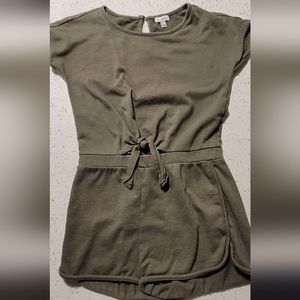 Olive Green Romper with Peekaboo Cut-out